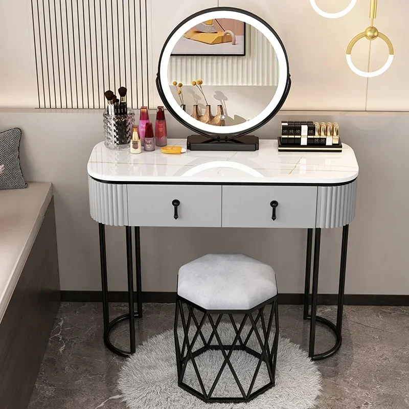 Small Unit Type Drawer Dressing Table Girls Nordic Style Multifunctional Charm Dressers Tocador De Maquillaje Bedroom Furniture