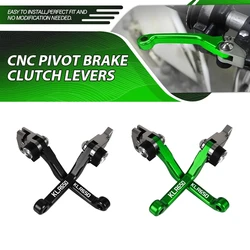 For KAWASAKI KLR 650 2008 2009 10-2018 KLR650 Motorcycle CNC Dirt Bike Pivot Foldable Brake Clutch Levers Handlebars Handle Grip