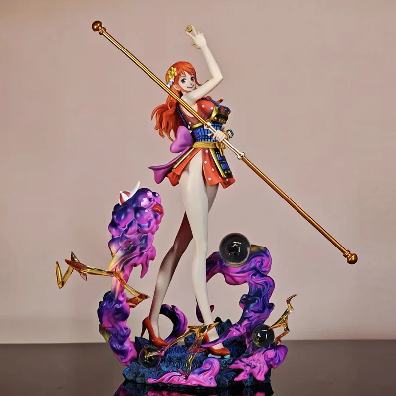 Em estoque uma peça nami figuras ilha fantasma samurai anime figura pvc 30cm lk estúdio estátua coleção modelo ornamento presente brinquedo