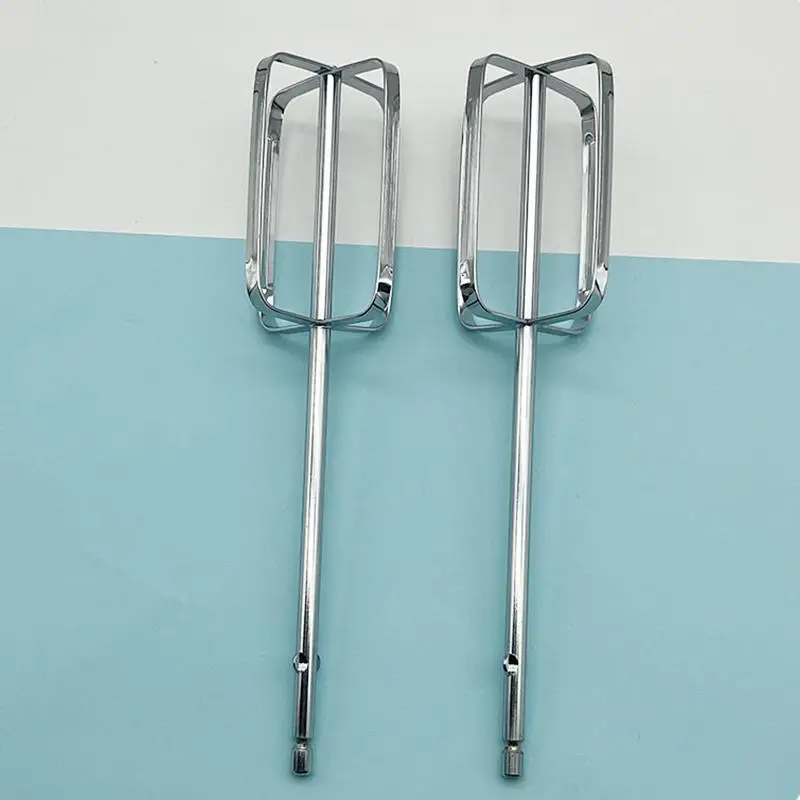 Stainless Steel Hand Mixer Beaters Set 2 Pieces Electric Mixer Replacement Attachments Durable Baking Cooking Kitchen