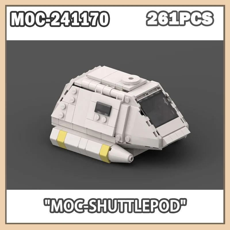 MOC-241170 criativo starfighter acessórios blocos de construção expansão pettlepod tijolo brinquedo presente 261 pçs espaço lutadorshuttlecraft