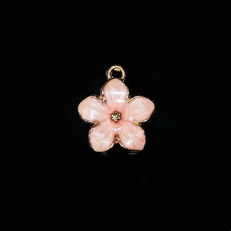 10pcs Enamel Alloy Charms cute Korean version blossoms Charms for Necklace  Bracelet DIY crafts Jewelry make Accessories