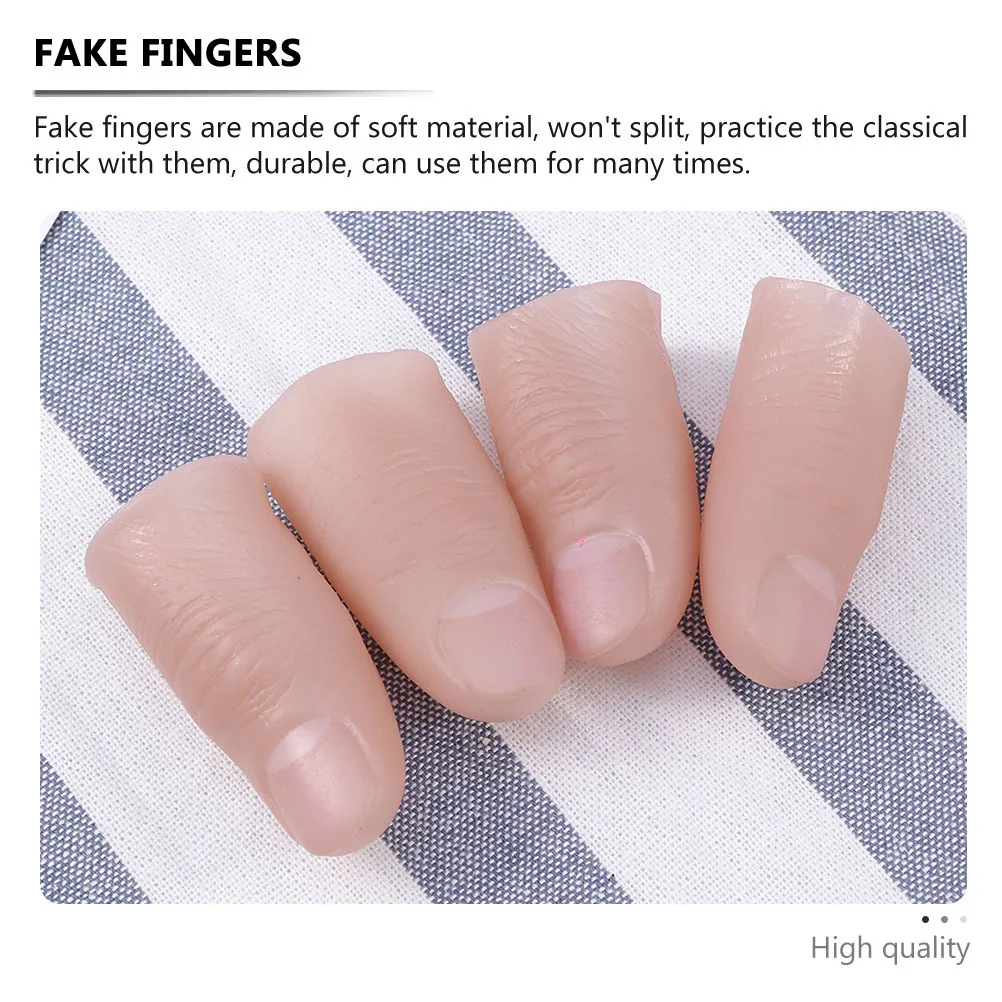 

20Pcs Fake Fingers Trick Thumb Tips Realistic Stage Show Prop Prank Performance Trick Fingers Thumb Tips