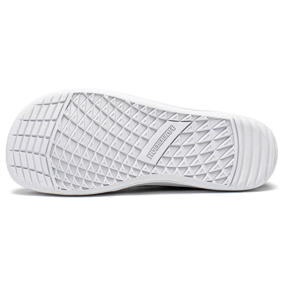 أحذية HOBIBEAR متوسطة الارتفاع حافي القدمين للجنسين صندوق واسع من القماش أحذية رياضية بدون قطرة وأربطة للمشي في الهواء الطلق #6