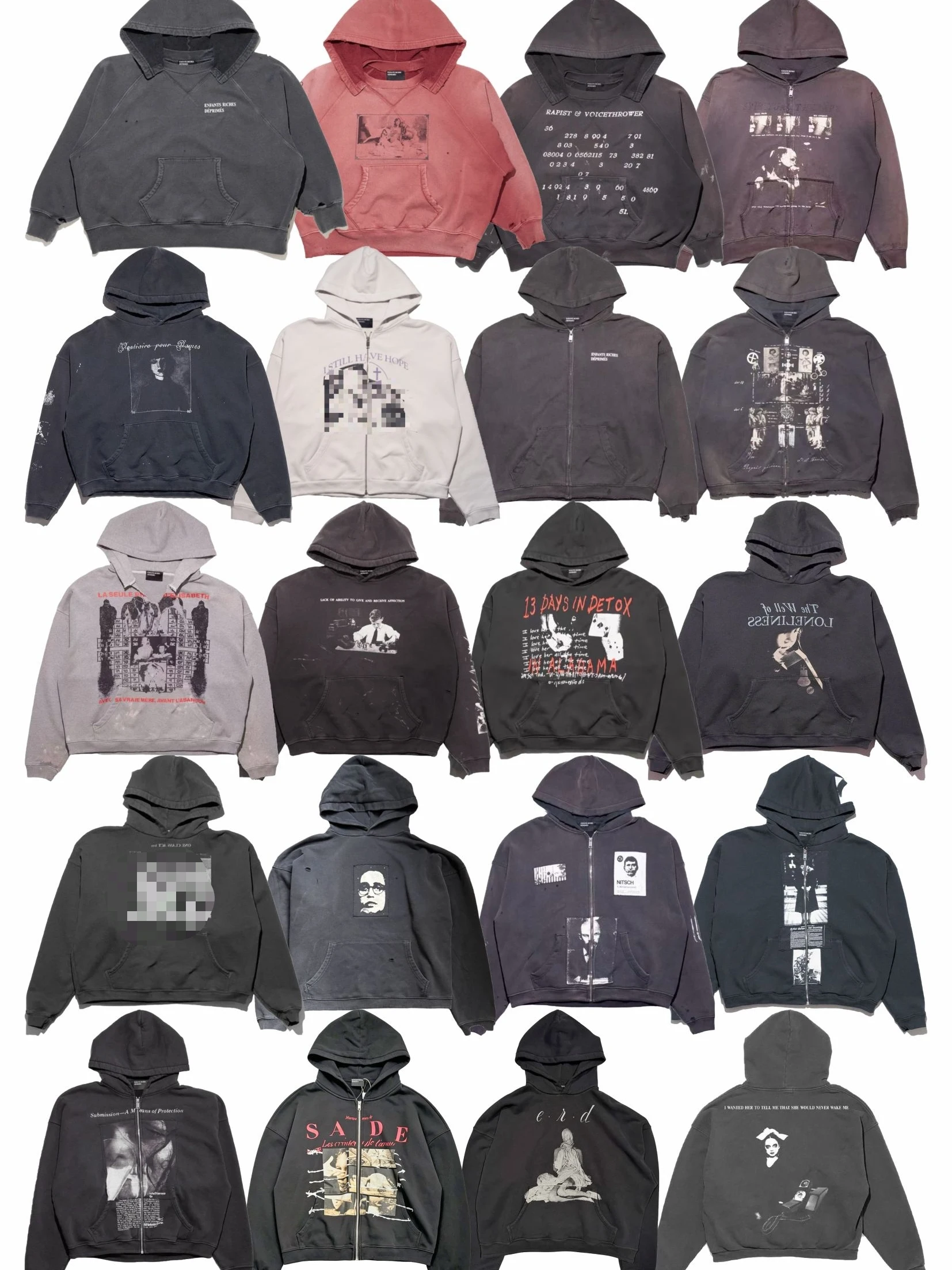 Distressed American Style Zip up Hoodie Unisex Short Wide Fit Washed Look Trendy for Men And Women Student Favorite