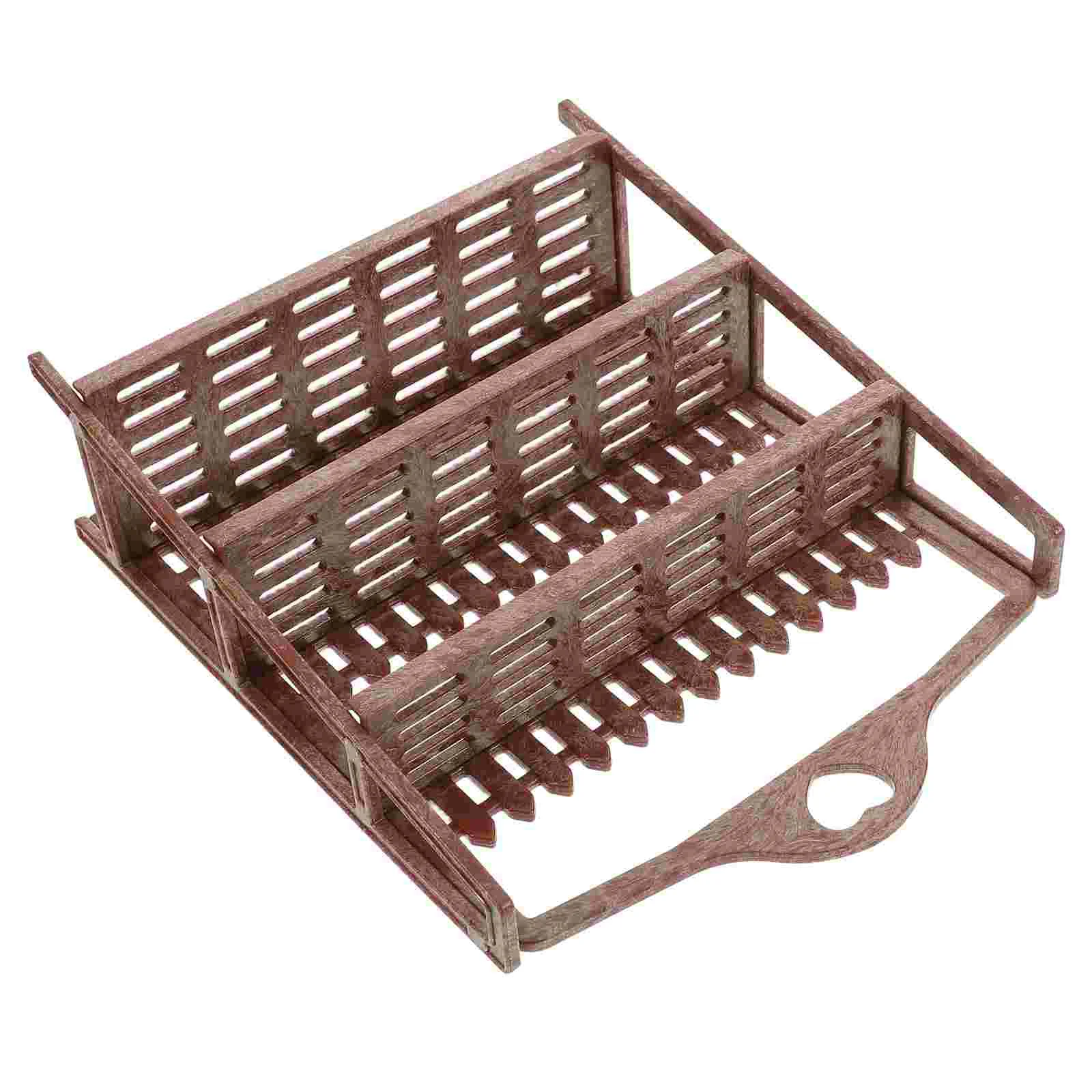 

Flower Stand Shelf Model Dollhouse Table Book Ornaments Kitchen Mini Display Plastic Child