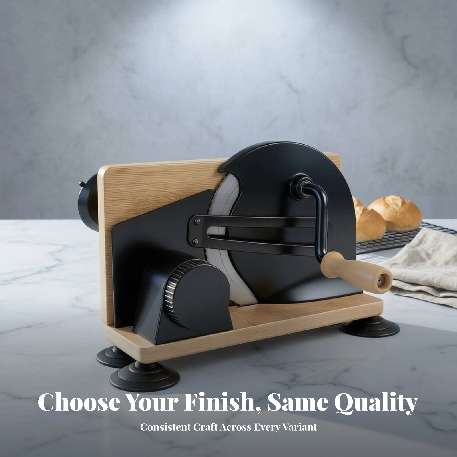 Hand-Crank Bread Cutter Stable Manual Bread Cutter Long-Lasting Ergonomic for Home Bakers, Small Bakeries