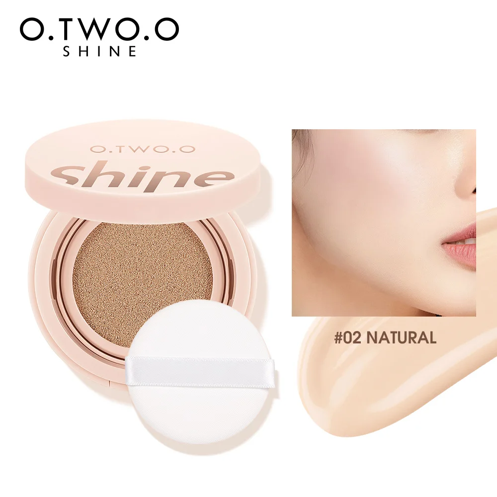 O.TWO.O Air Cushion BB Cream 3 Colors Fuller Coverage Waterproof Long-lasting Concealer Cushion Compact With Puff Face Makeup