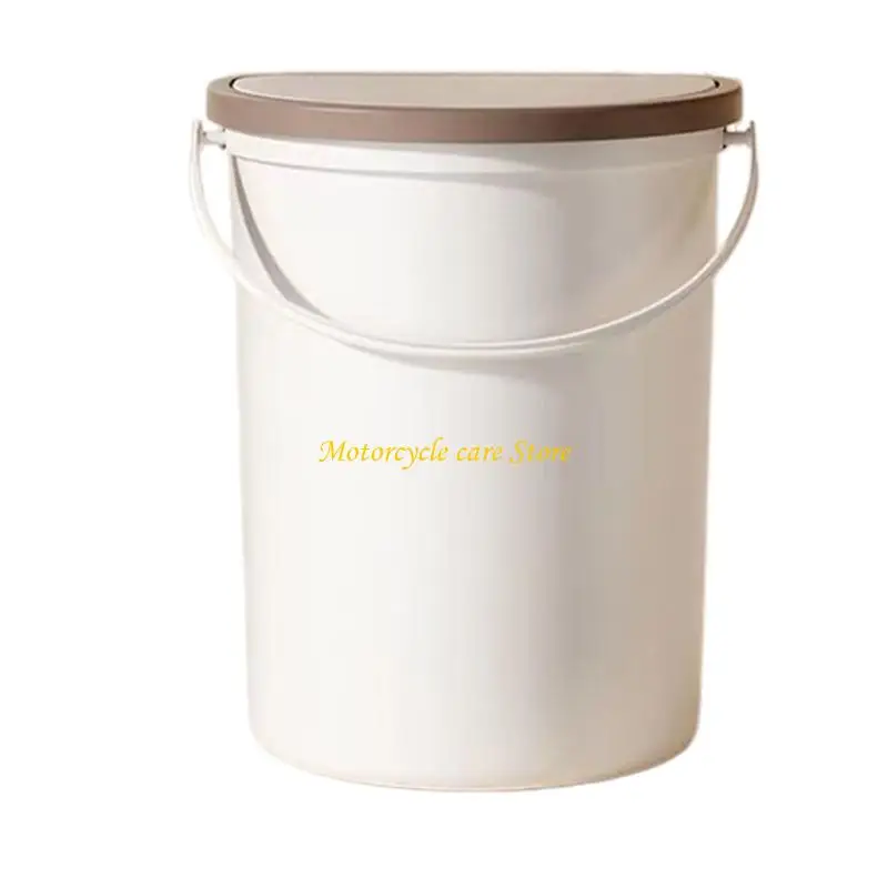U75F Plastic Wall Mounted Garbage Bin Hanging Trash Container With Lid For Trailer Motorhome Boat Caravans Camping 10 Liter