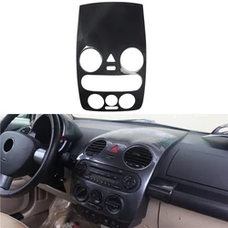 For VW Volkswagen New Beetle 2003-2010 Car Interior Dashboard Center Console Frame Decor Trim ABS Carbon Black Accessories 1pcs