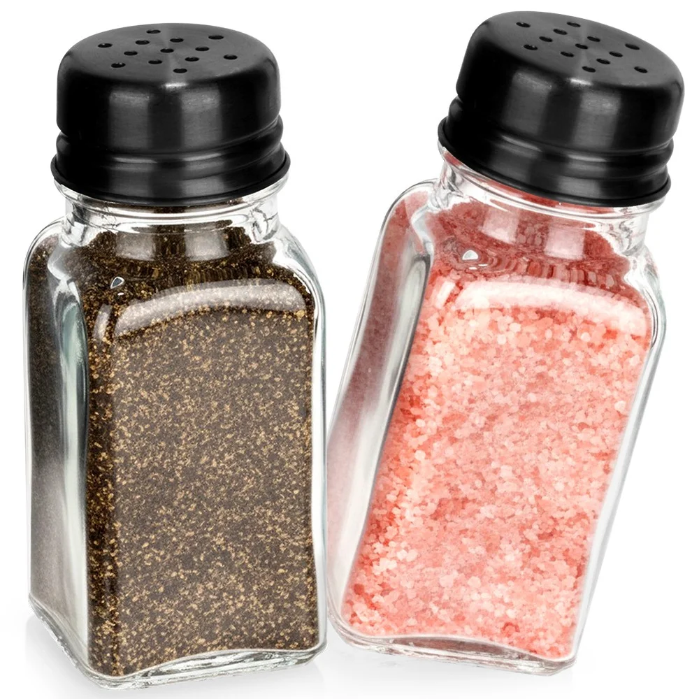 Glazen zout- en peperstrooier, 80 ml, 2 stuks.