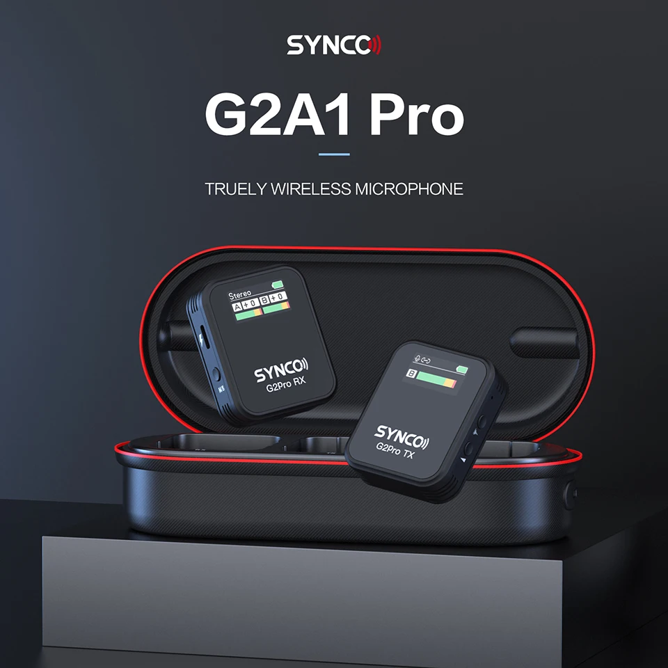 SYNCO G2 A2 Pro G2 A1 Pro Truely Wireless Microphone Magnetic Back Clip for Imperceptible Recording Real-time Digital Monitoring