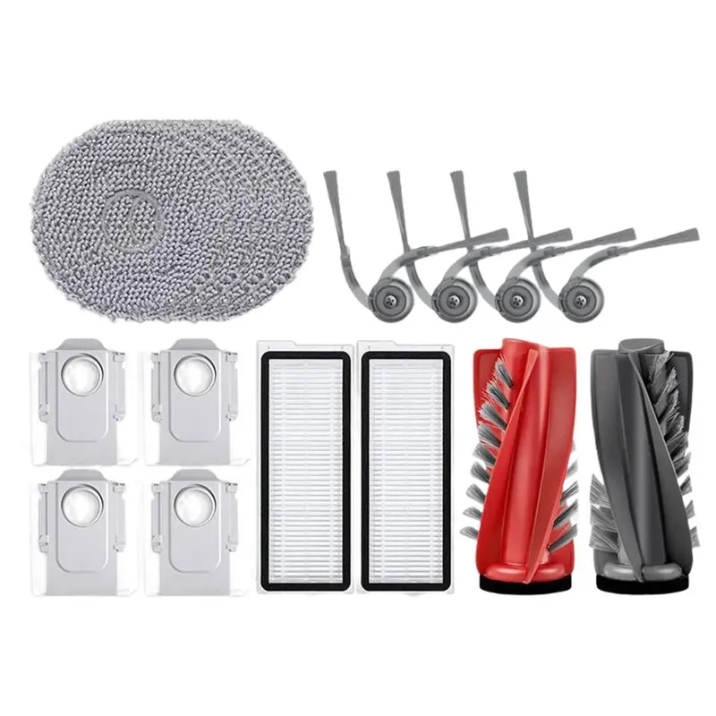 

Комплект аксессуаров A69T для робота-пылесоса Roborock Qrevo Curv / 5AE / 5A1 / 5XC / S5X / Qrevo C Pro: основная и боковые щетки, салфетки для влажной уборки, мешки для сбора пыли, фильтры.