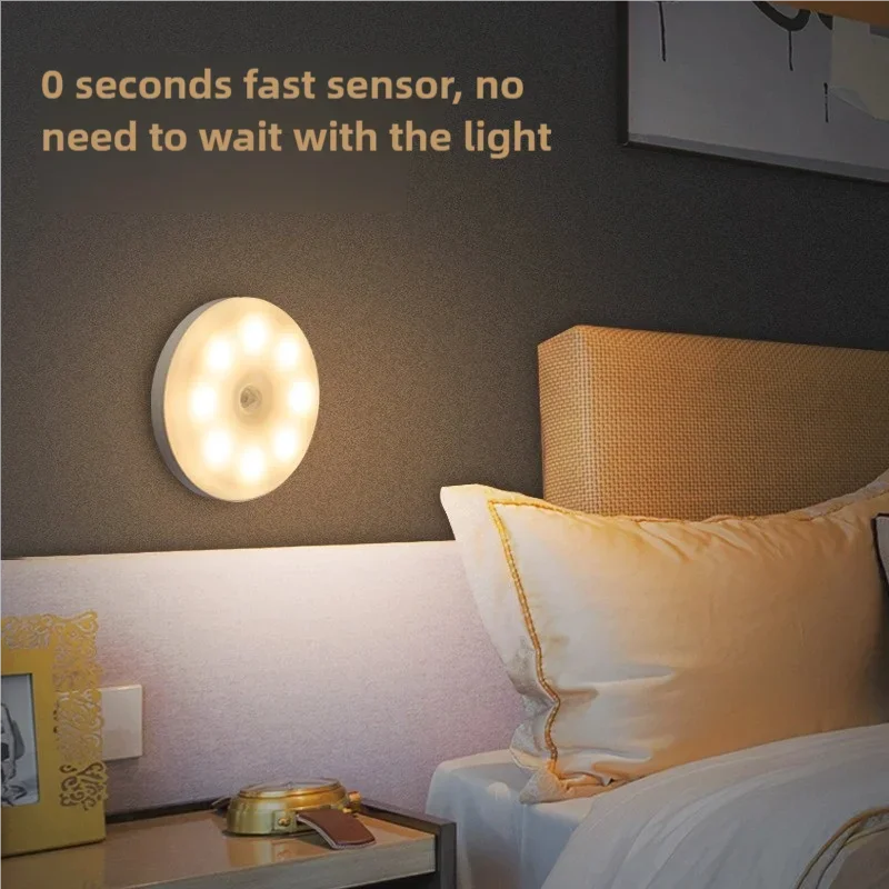 

PIR Motion Sensor LED Night Light USB Rechargeable Night Lamp For Kitchen Cabinet Wardrobe Lamp Staircase Wireless Closet Light
