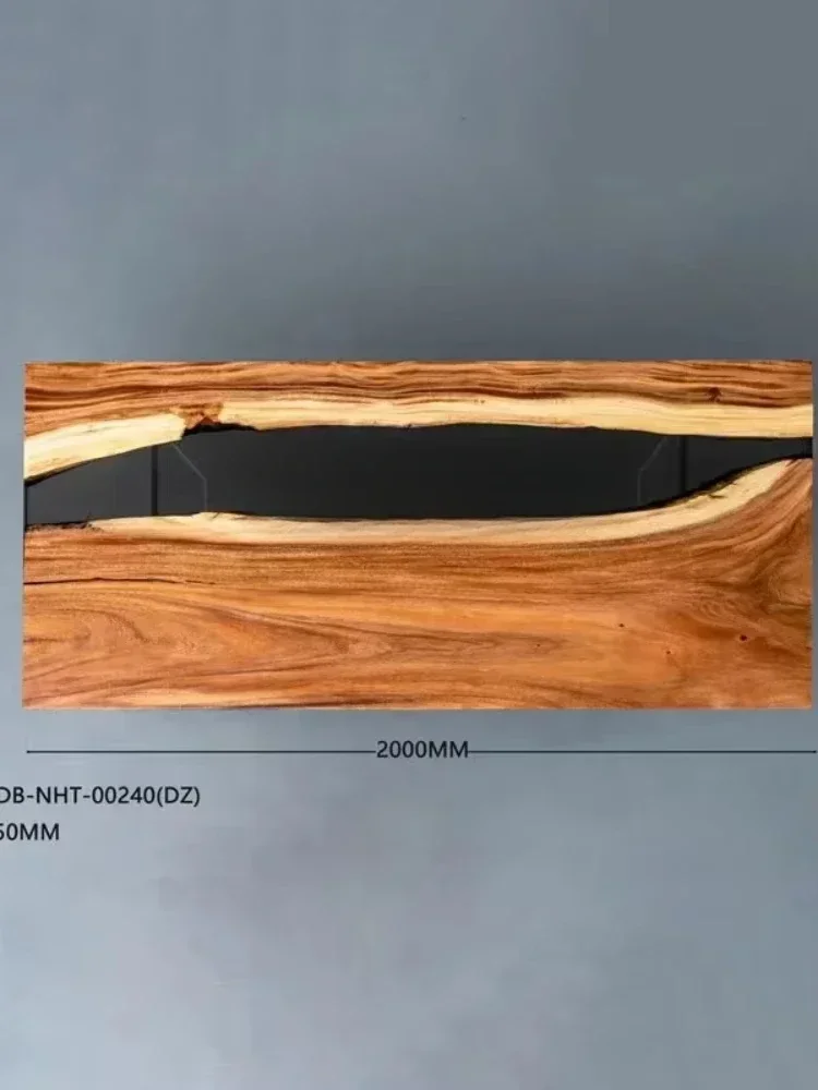 Molde  madera  nogal  resina epoxi personalizado fábrica, escritorio  computadora, diseño madera transparente