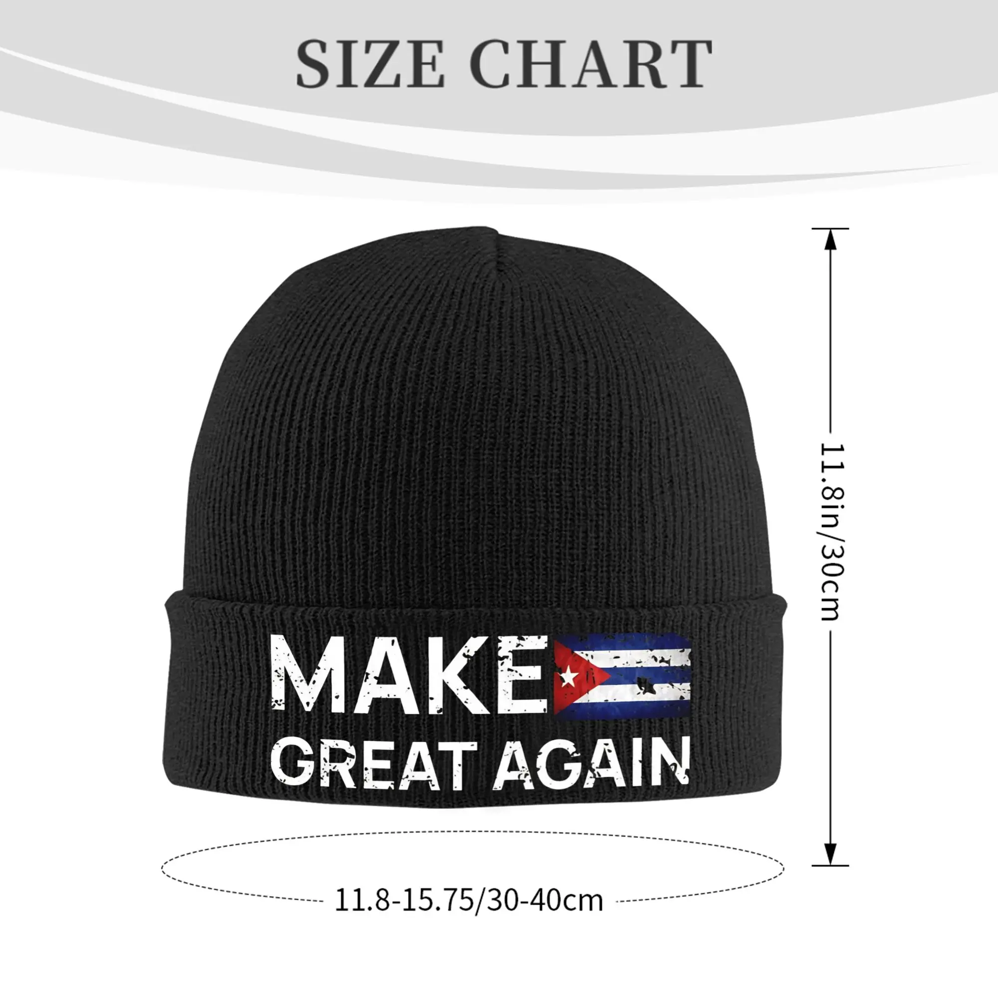 Make Cuba Great Again Beanie Hats Cuban Flag Skullies Beanies Men Women Warm Soft Caps Autumn Outdoor Sport Bonnet Hats