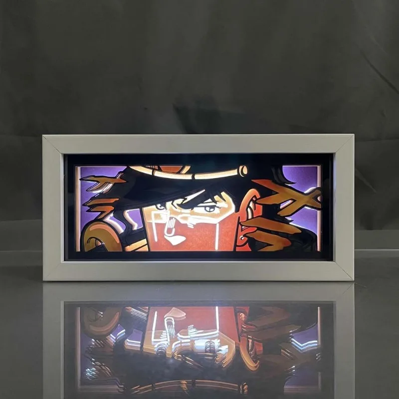 

JoJo's Bizarre Adventure Kujō Jōtarō 3D Lamp Paper Cut ACGN Nymph Anime Light Box for Bedroom Decor Kids Table Lamps Peripheral