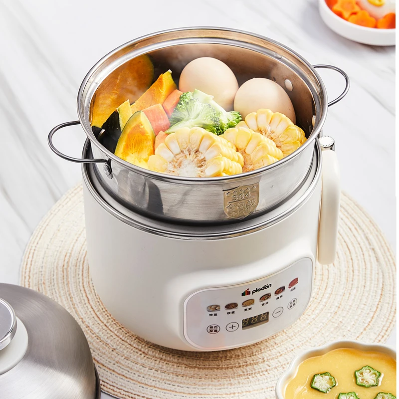 1.6L وعاء طعام الطفل متعدد الوظائف باخرة كهربائية مع جهاز تسخين الحليب آلة الطبخ المنزلية تبخير وعاء الطبخ للنودلز