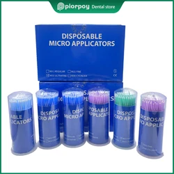 PIORPOY-microcepillo Dental desechable de 100 piezas/botella, cepillo aplicador de odontología Oral, herramientas de extensión