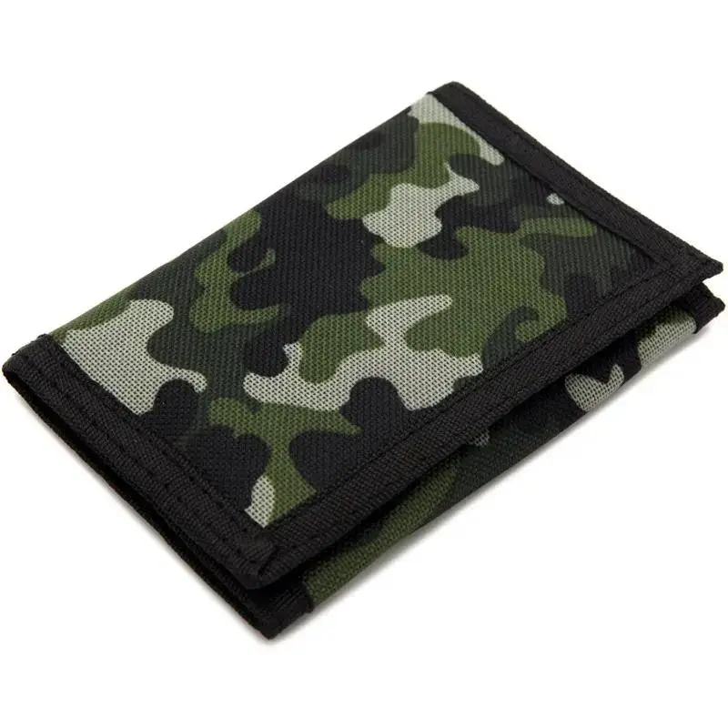 Camouflage Wallets Slim Wallet Trifold Sports Wallet Outdoor Canvas Wallets With Zipper Travel Coin Purse Cards Holder Gifts