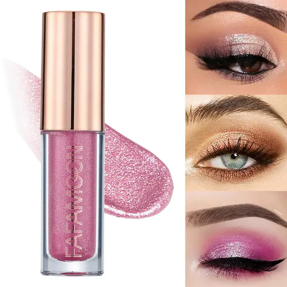 液体アイシャドウ パール光沢のあるファインフラッシュスパンコール 持続的な形成メイクアップ 高速汗防止アイライナーフィルム 速乾性 W0K1