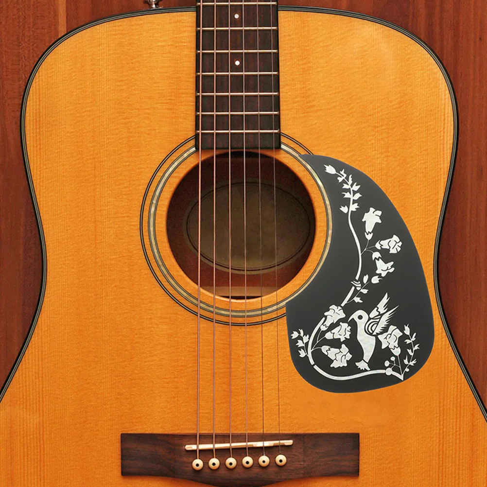 

2 Pcs Guitar Accessories Acoustic Self-adhesive Printing Black Wooden