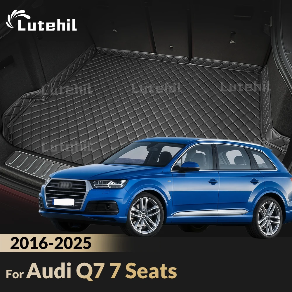 

Для Audi Q7 Seven Seats 2016-2025 2024 2023 2022 2021 20 19 18 17 Lutehil автомобильный коврик в багажник ковер аксессуары для интерьера