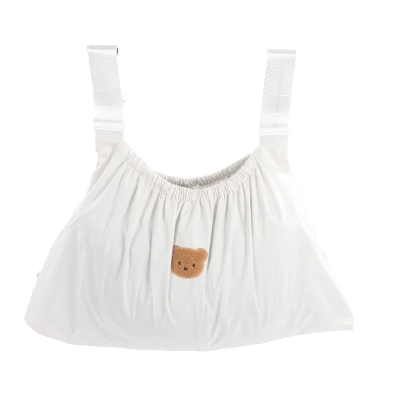 

Stroller Bag Organizer Reusable Washable Stroller Organizers Bear Pattern Waterproof Nylon Stroller Bag For Mobile Phone Beige