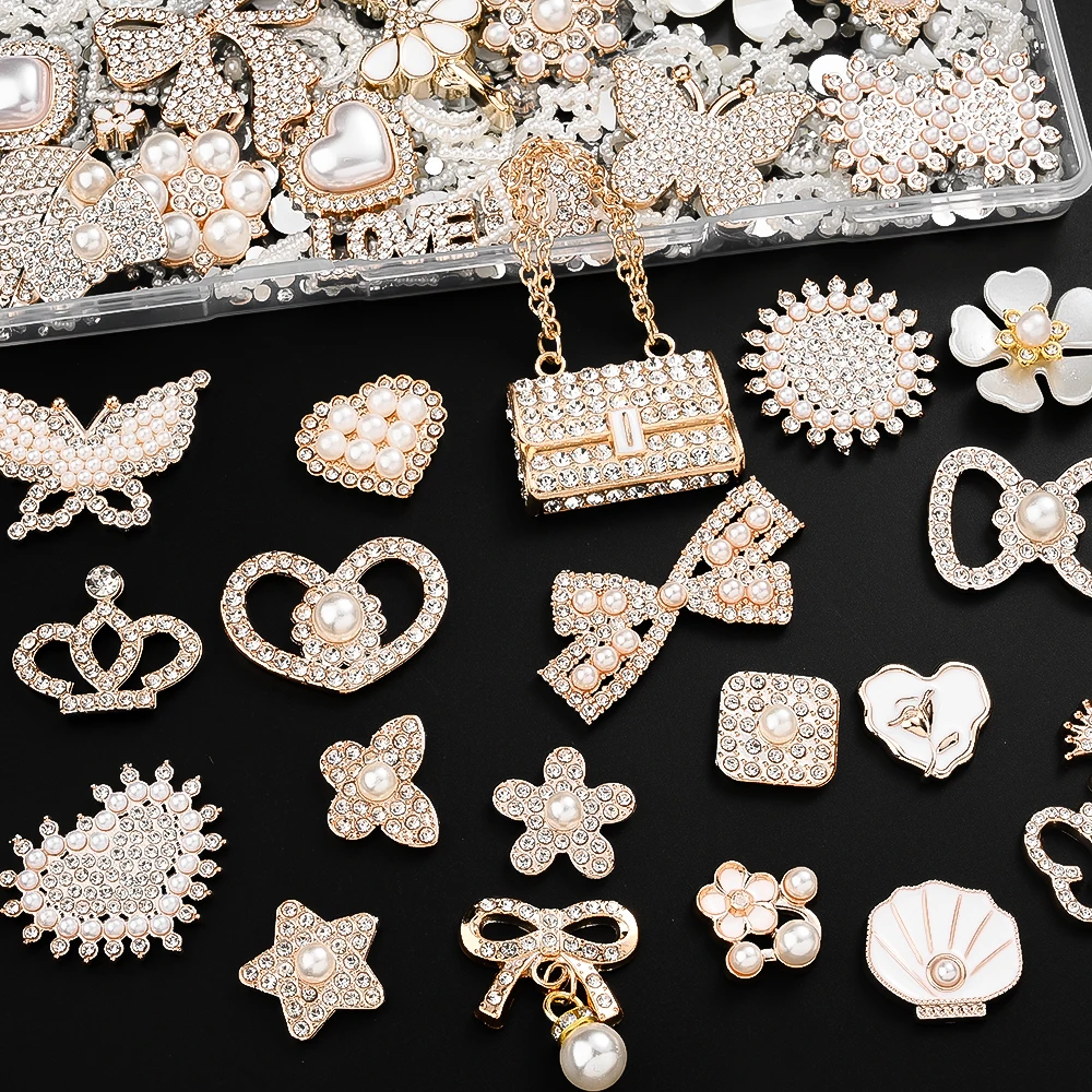 180g Strass-Perlen-Aufnäher-Set mit flacher Rückseite, 3D-Schmetterlings-Dekoration für DIY-Schmuckherstellung, Haar-Accessoires und Schuhdekoration – Detail 3