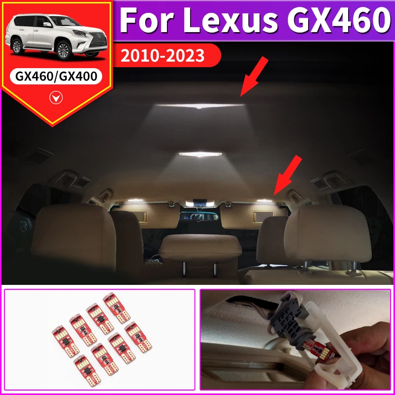 For Lexus GX460 2010-2023 2022 2021 Trunk Cosmetic Mirror Reading Lamp Lamp Beads GX 460  Interior LED Modification Accessories