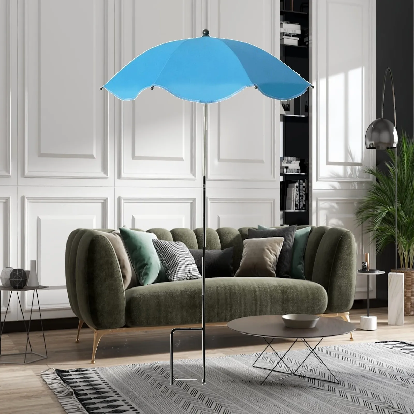 Plant Shade Umbrella with Stake Dome Shaped Plant Cover Metal Garden Umbrella with Stake for Gardeners, Potted Plants, Flower
