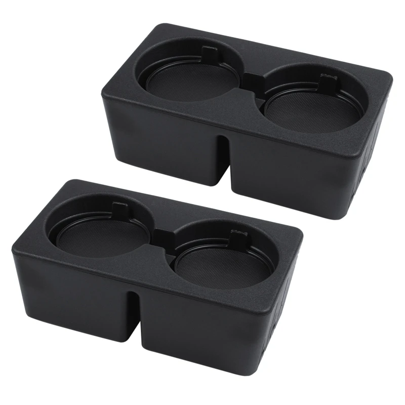 

2X Floor Console Cup Holder Drink For Chevy/Gmc (2007-2013 Silverado/Sierra,2007-2014 Suburban/Yukon/Tahoe)