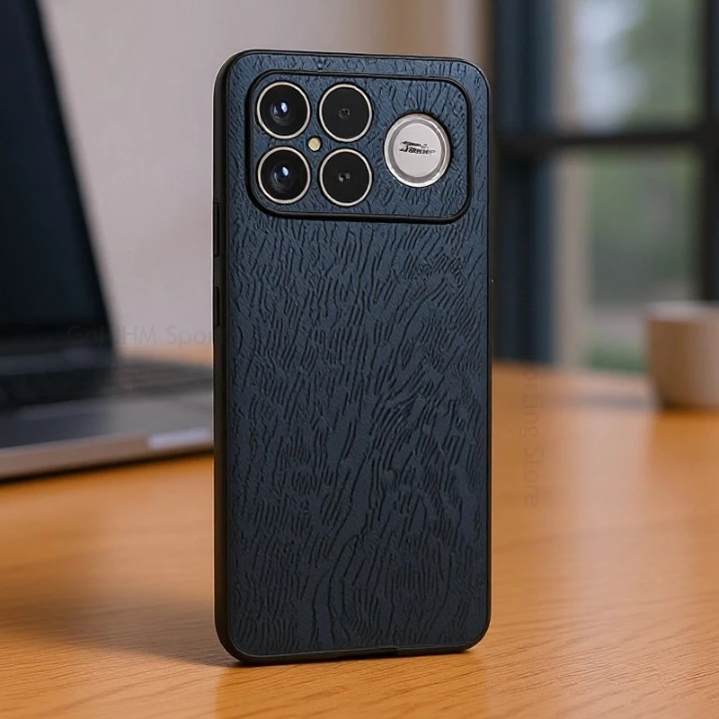 

Shell For Redmi K90 Pro Max Wood Texture Leather Shockproof Case Cover For Redmi K70 K80 Pro Protector Cover For Redmi K80 Ultra