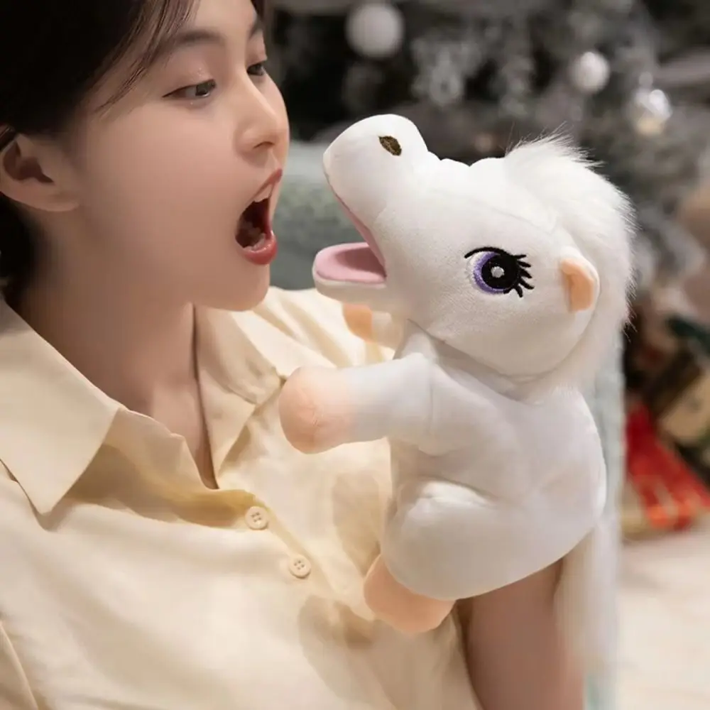 หุ่นม้าเล็ก หุ่นม้าสำหรับเล่านิทาน ตุ๊กตาม้านุ่ม ของเล่นเสริมพัฒนาการเด็กเล็ก หุ่นมือเล่านิทาน