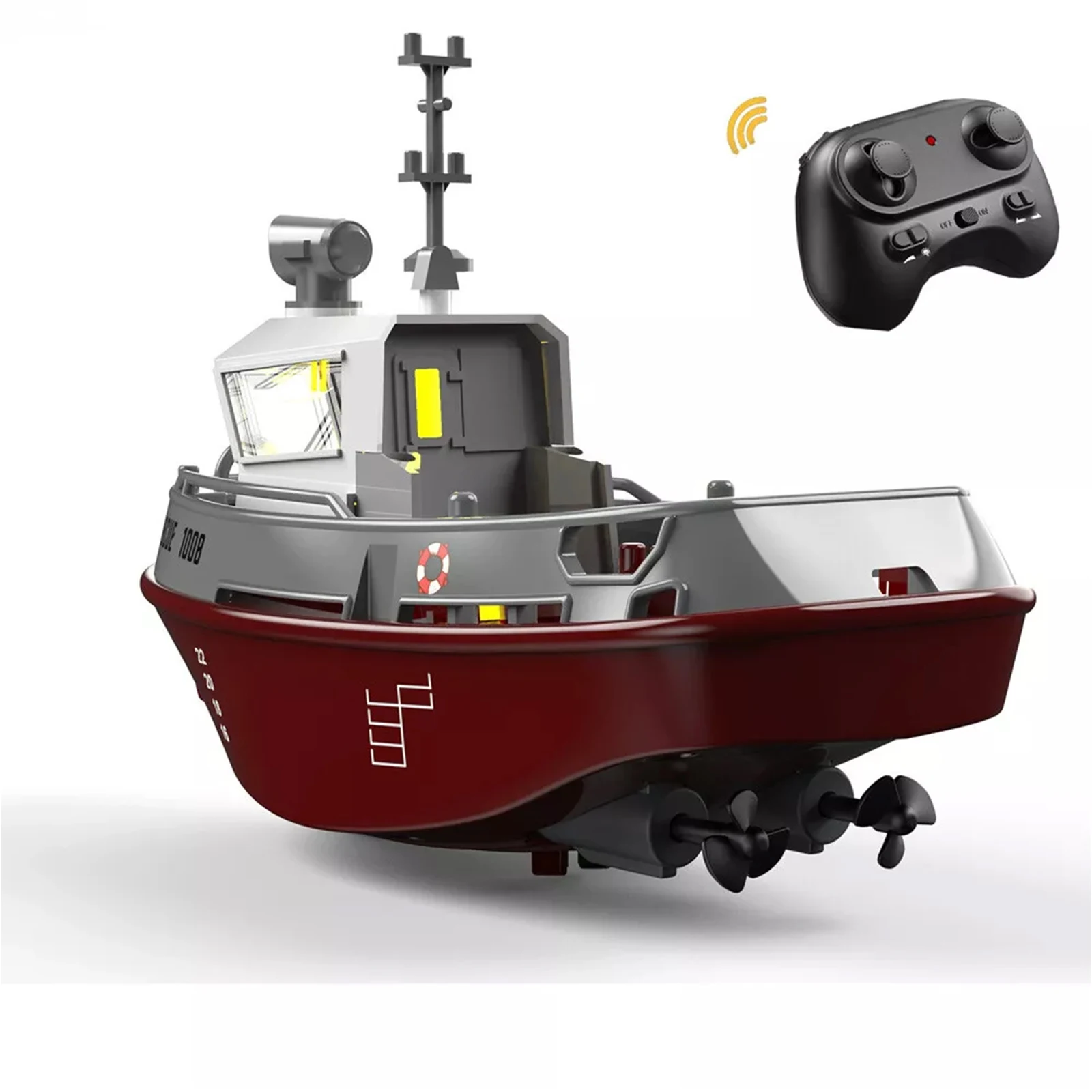 

Rc Boat 2.4G 1:32 Powerful Dual Motor Long Range Wireless Electric Remote Control Tugboat Model Toys for Boys Gift