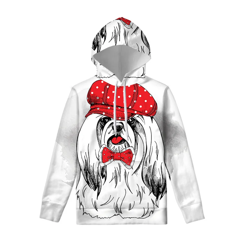 Cute Yorkshire Terrier Pattern Hoodie Men Street Casual 3D Printed Animal Dog Hoodies Fashion Long Sleeve Pullover Swearshirt