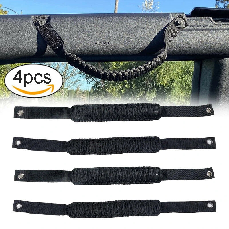 

4Pcs Car Grab Handle For Ford Bronco 2021 2022 Roll Bar Armrest Top Grab Handles Grip Bar Pulling Tab Roll Bar Mount Accessories