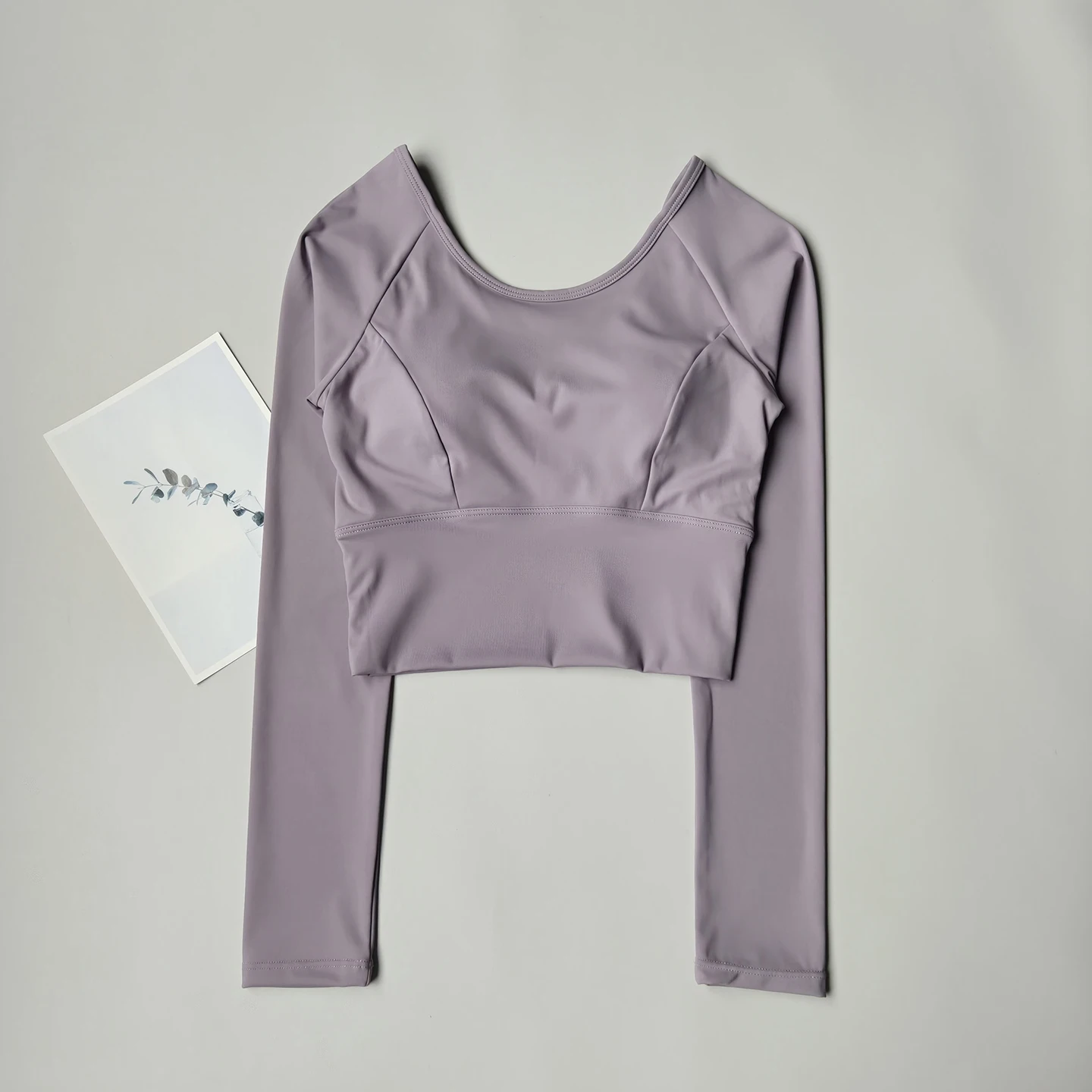 Built-in Bra Workout Top for Women, Mesh Long Sleeve Shirt, Slim Fit Yoga Fitness Wear
