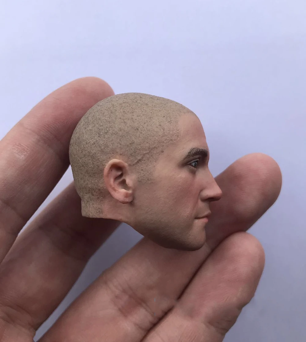 1/6 Male New York Shooting Game Bald Version  Head Sculpture Carving For 12inch Action Figures DIY Collection