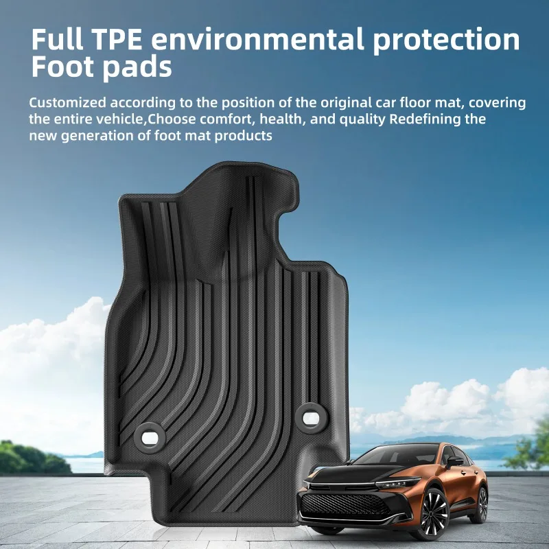 Fußmatten für Toyota Crown 2023 2024, Kofferraummatte, TPE 3D-Fußmatte, Schwarz, Linkslenker – Detail 5