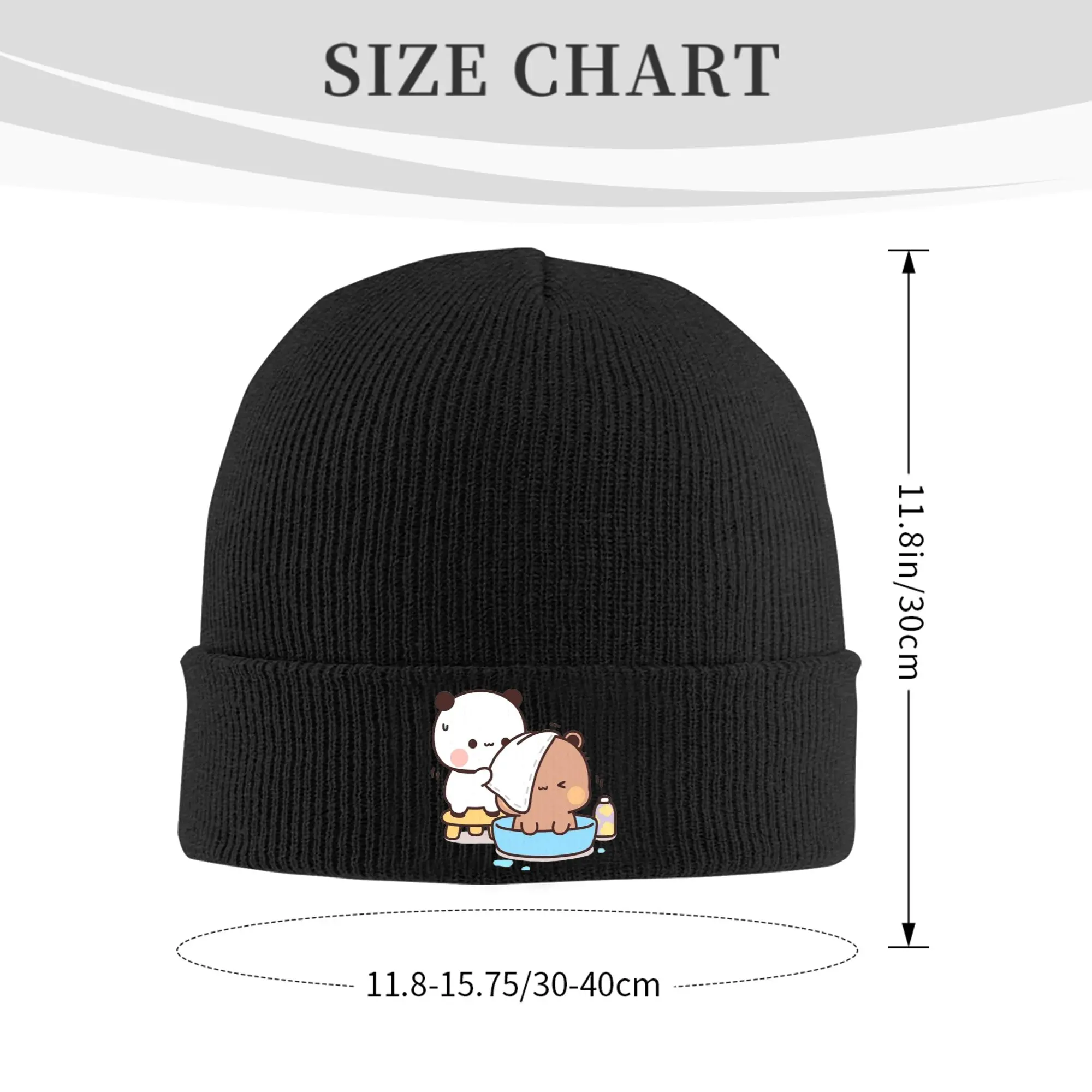 Bubu and Dudu Bath Hats Autumn Winter Skullies Beanies Warm Cute Bear Couple  Caps Female Male Acrylic Bonnet