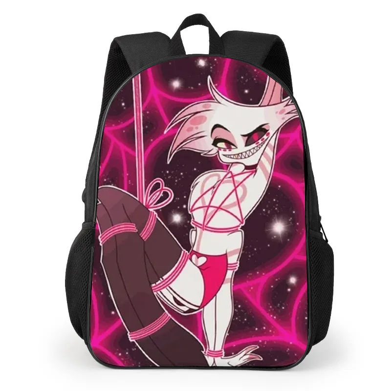 

Hazbin Hotel Cartoon Doodle Backpack Student Stationery Supplies Large Capacity School Bag Leisure Travel Bag Birthday Gifts