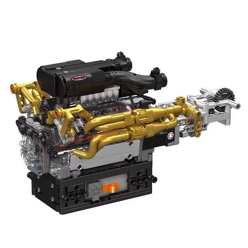Mould King 10224, technisches Auto, Spielzeug, motorisierter V12-Motor, Baustein, Montage, V12-Motor, Ziegel-Set, Kinder, Weihnachtsgeschenk