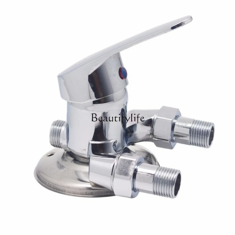 

*Solar water heater surface-mounted water mixing valve zinc alloy triangular shower faucet bathroom hot and cold water mixing