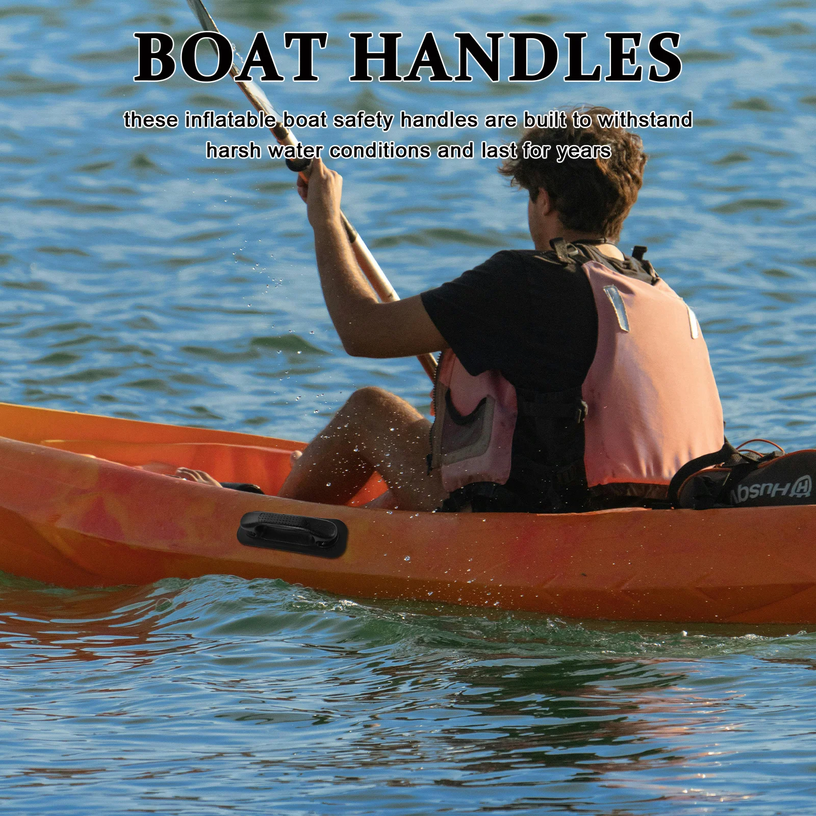 

Inflatable Boat Grab Handles Perforated Comfortable Grip Kayak Safety Handles Canoe Hand Grips Dinghy Boat Hand Grips