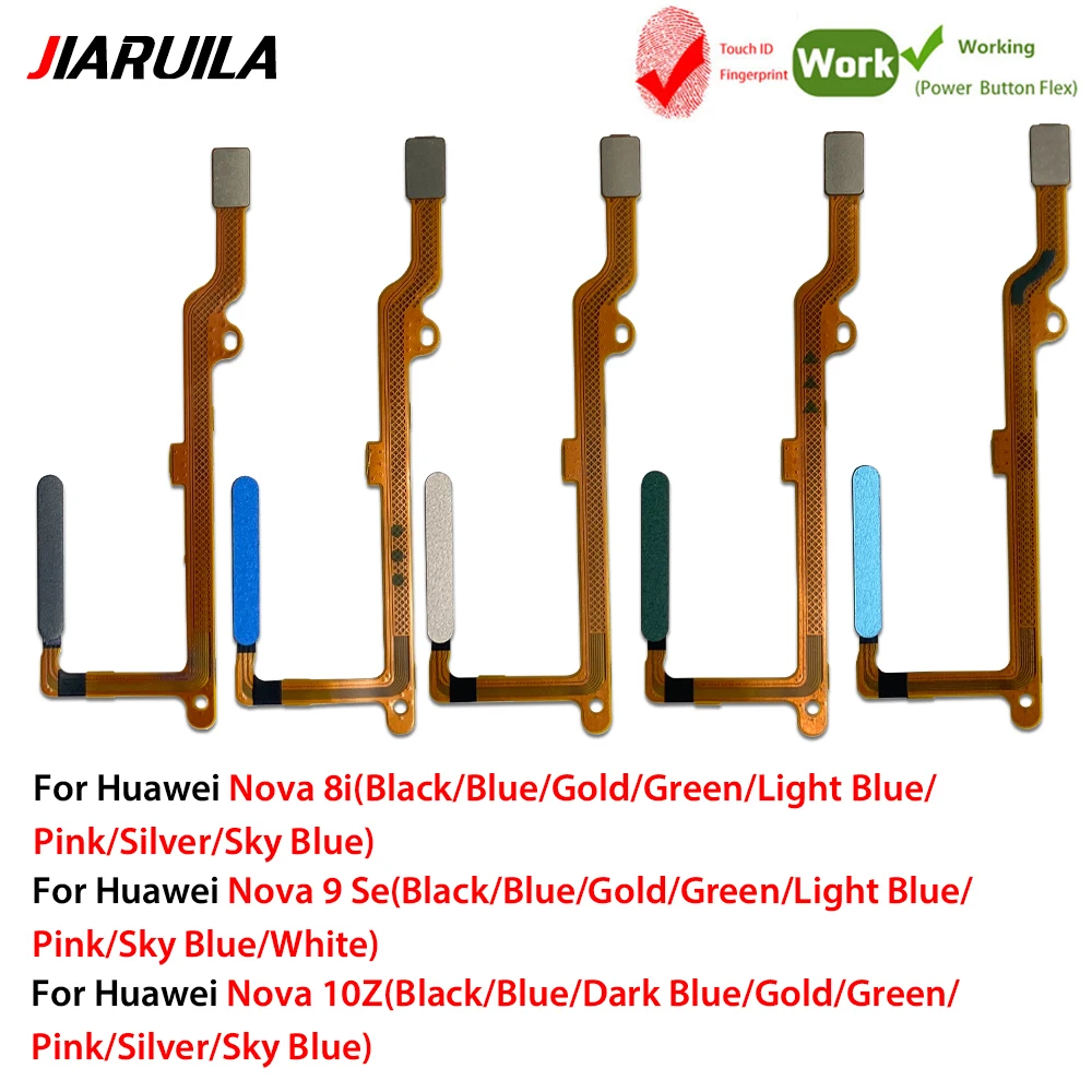 20 قطعة/الوحدة أعلى بصمة الاستشعار المنزل العودة مفتاح القائمة زر فليكس الشريط كابل لهواوي نوفا 8i 9Se 10Z