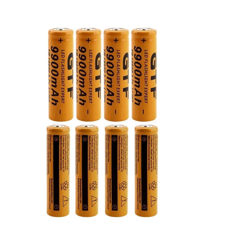 New 18650 Battery 3.7V 9900mAh Rechargeable Lithium-ion Battery for New High-quality Thermal LED Flashlights