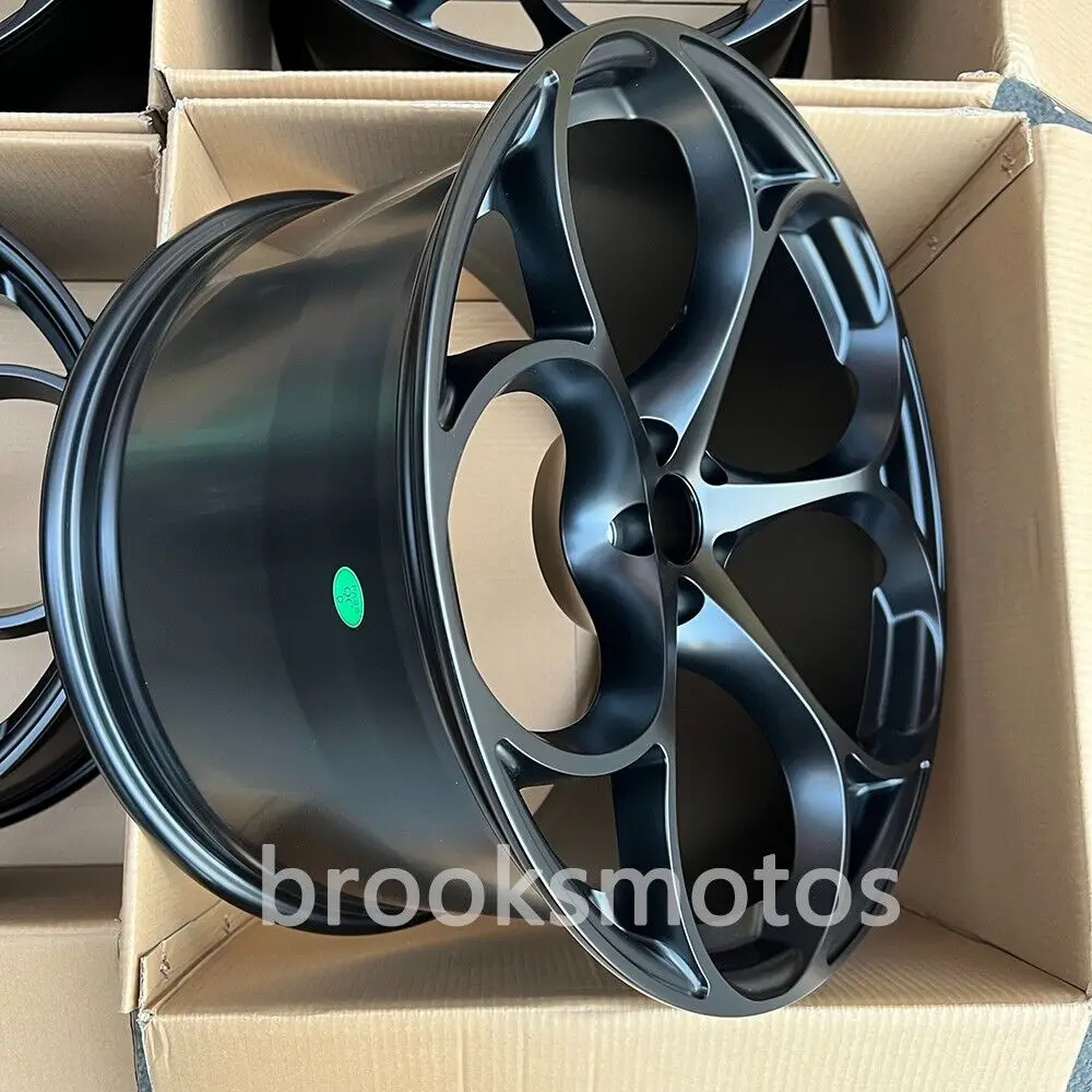 Cerchioni RUOTE NERE SATIN FORGATO DA 22" PER PORSCHE PANAMERA 2010-2016 970 22X9.5/11