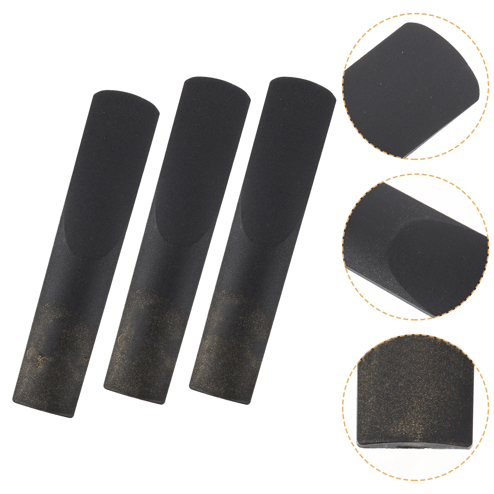 

3Pcs Resin Clarinet Reeds Fine Polished Edge Uniform Thickness Hard Resin Build Crack Resistant Suitable for Daily Practice