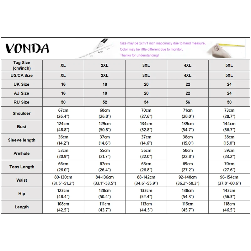 VONDA Casual Summer Vacation Suits Two Piece Striped Outfit Women 3/4 Lantern Sleev Lapel V-Neck Blouse Wide Leg Pant Sets 6